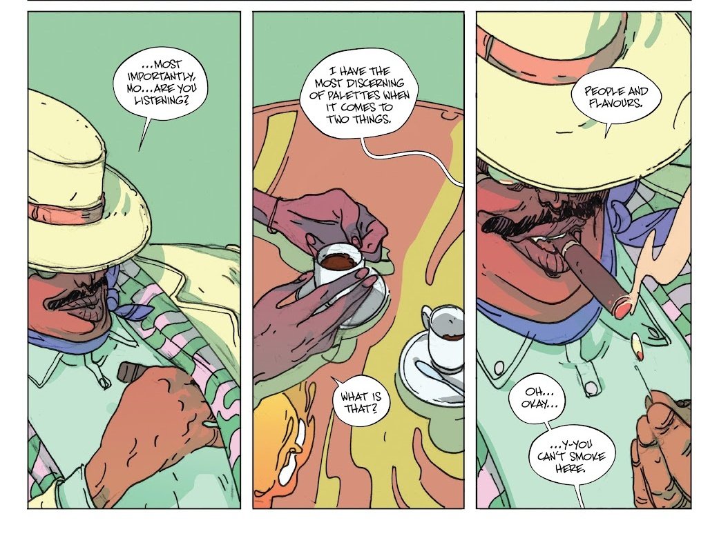 Steelmudfantasy's tweet photo. Rare Flavours #1
A captivating story within stories by Ram V and Filipe Andrade that explores food and culture while giving it a unique, inspiring feel.
Art connects characters to their past, revealing comfort and ominous secrets
9/10 https://t.co/a0JLkWqewA