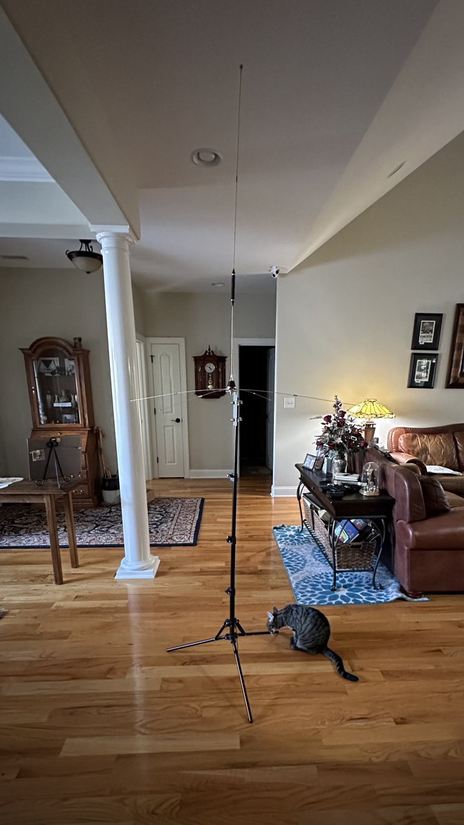 A “Thrift Store” find tripod for cheap. A little very portable NMO ground plane mount for various antennas. POTA/SOTA and Camping base station solution. Add feed line and radio!