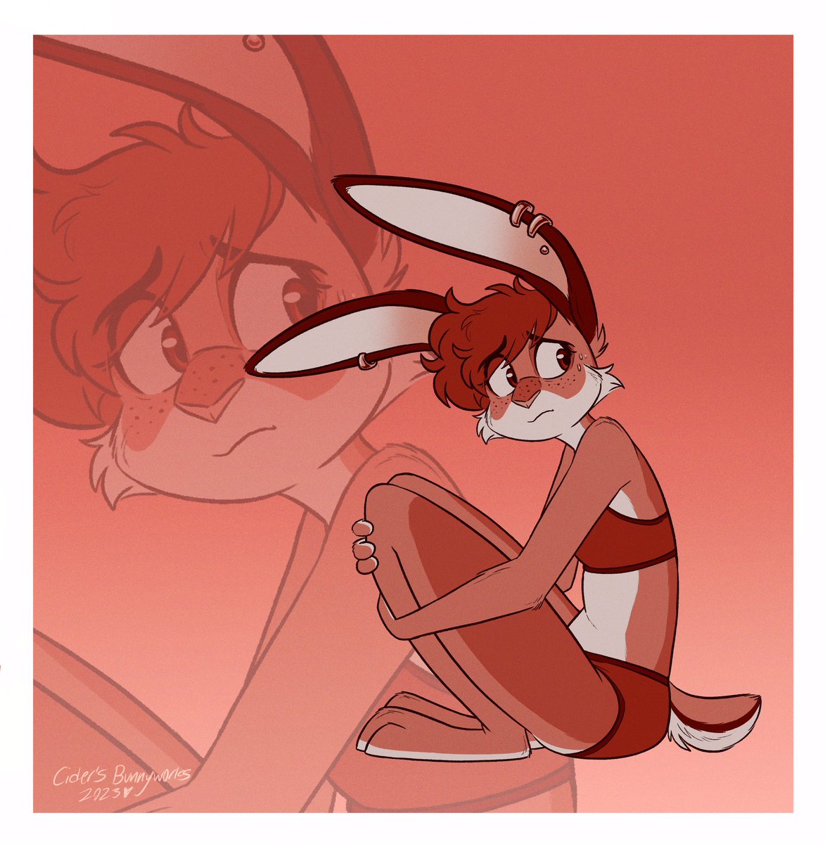 CiderBunArt's tweet image. Anxious 🐰‼️