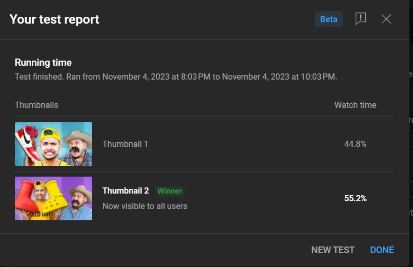 A/B testing YouTube thumbnails is actually pretty fun