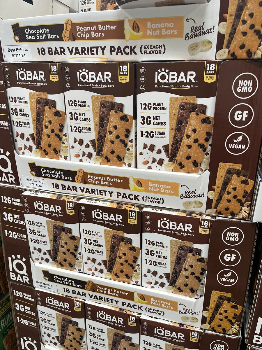 Jacob Thomas (@fitdadjake) on Twitter photo Quick Costco run today while getting the tires checked on
I always tell people
Check your labels
These two - <a href="/eatiqbar/">IQBAR</a> (<a href="/willnitze/">Will Nitze</a> ) and <a href="/SimplyProteinCa/">Simply Protein</a>
Had the best macros out of all the protein bar brands - some were almost DOUBLE the carbs to protein
A protein bar is in Quick Costco run today while getting the tires checked on
I always tell people
Check your labels
These two - <a href="/eatiqbar/">IQBAR</a> (<a href="/willnitze/">Will Nitze</a> ) and <a href="/SimplyProteinCa/">Simply Protein</a>
Had the best macros out of all the protein bar brands - some were almost DOUBLE the carbs to protein
A protein bar is in