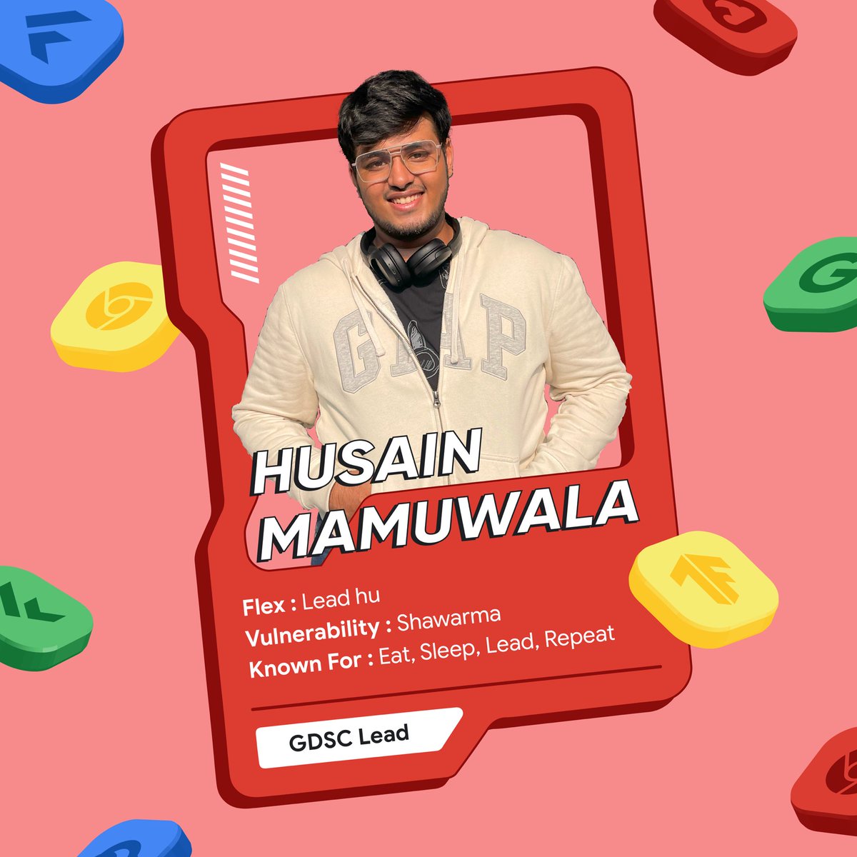 HMamuwala's tweet photo. Hey guys,
I’m so thrilled to share that I’ve been selected by @Google to run the Google Developer student clubs chapter at KJSIT @gdsckjsit 
Looking forward to give the students a better experience at Google technologies. 
#gdsc #kjsit https://t.co/MWe0kPmGhX