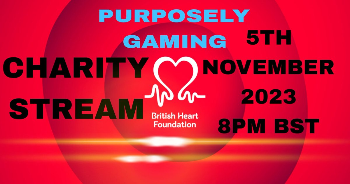 And I'm live for the charity event for #britishheartfoundation @PaPaClutch21 @The__NewF @Allany_89 @40yroldbot @SB__1987