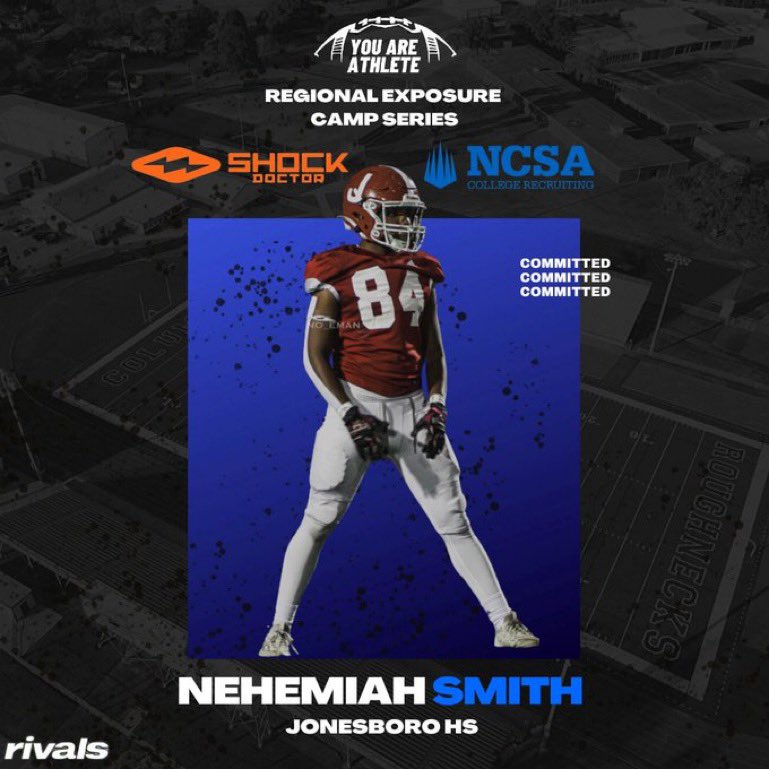 #RoadToHouston Thank you @youareathlete for the invite!!!  @RecruitGeorgia @ShockDoctor @Rivals @BigFaceSportss @RecruitJBoroFB @ChadSimmons_ @jwindon35