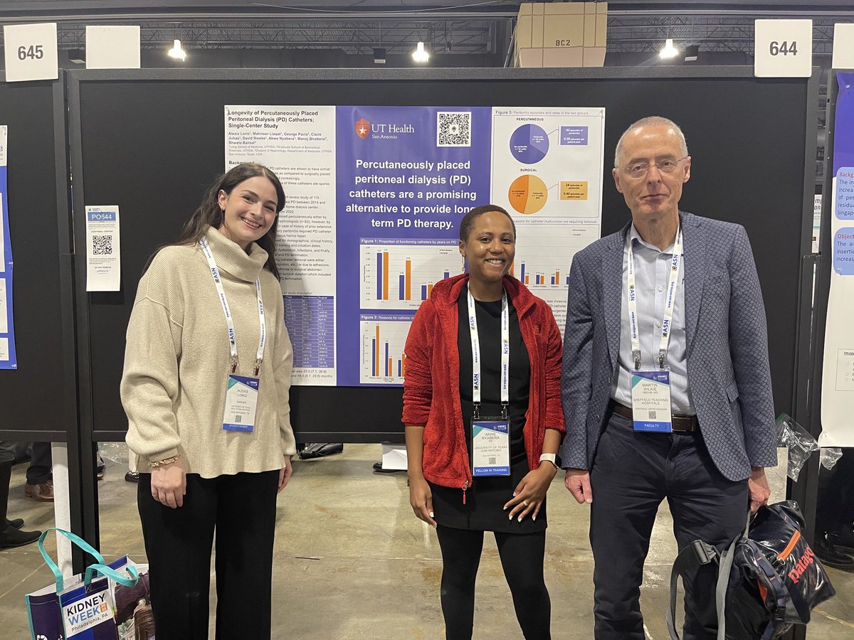 Continuing the mission to promote #PD by involving new workforce into research, to pts w severe obesity - usually not considered optimal &amp; safely and efficiently using perc catheters ⁦<a href="/wilkiemart/">Martin Wilkie</a>⁩ ⁦<a href="/ISPD1/">Int. Soc. for Peritoneal Dialysis</a>⁩ #kidneyweek ⁦<a href="/UTHealthSANeph/">UTHealthSA Nephrology</a>⁩ ⁦<a href="/PD_Perls/">Jeff Perl</a>⁩