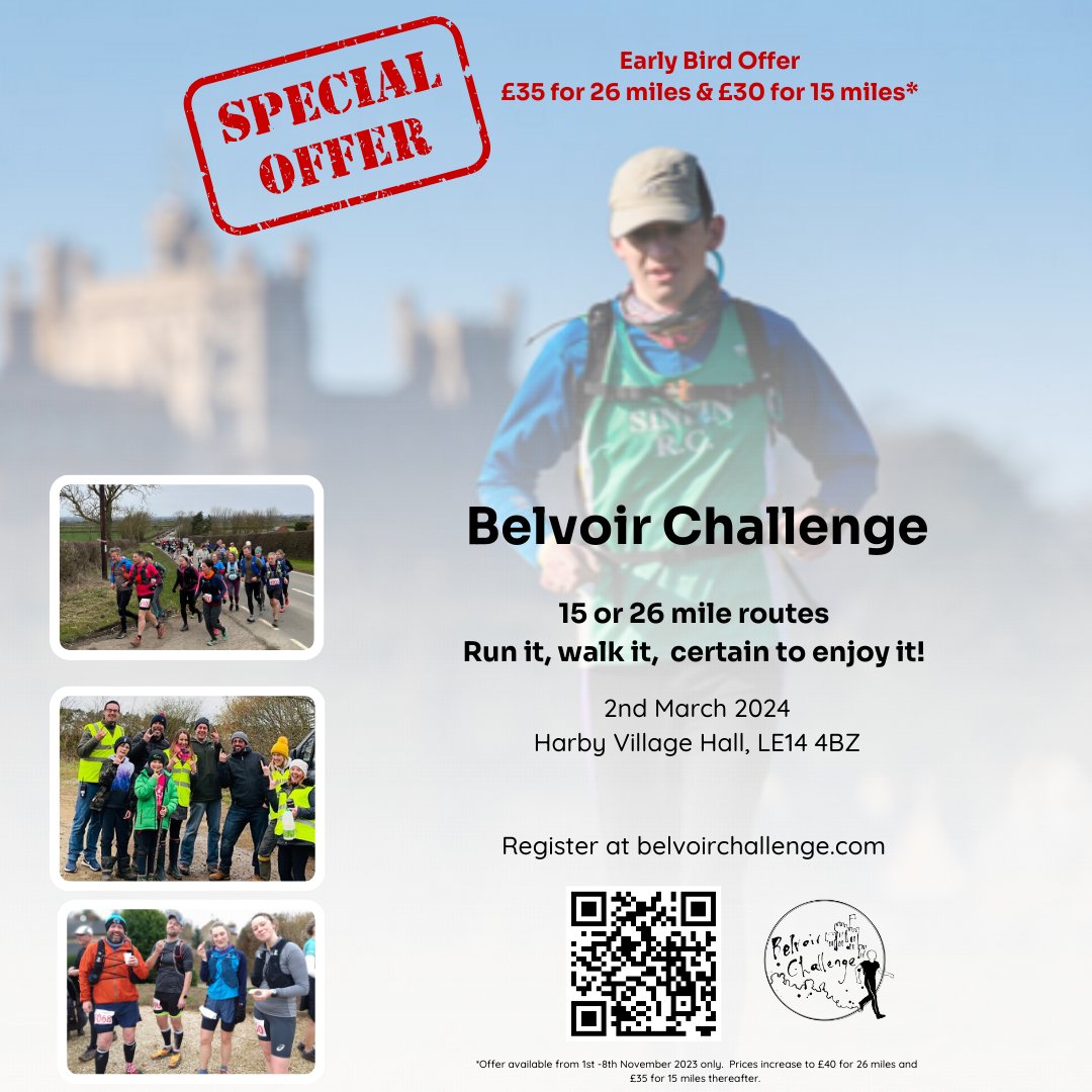 Entries are open and the early bird offer has a few days left to run! #belvoirchallenge #belvoirchallenge2024
