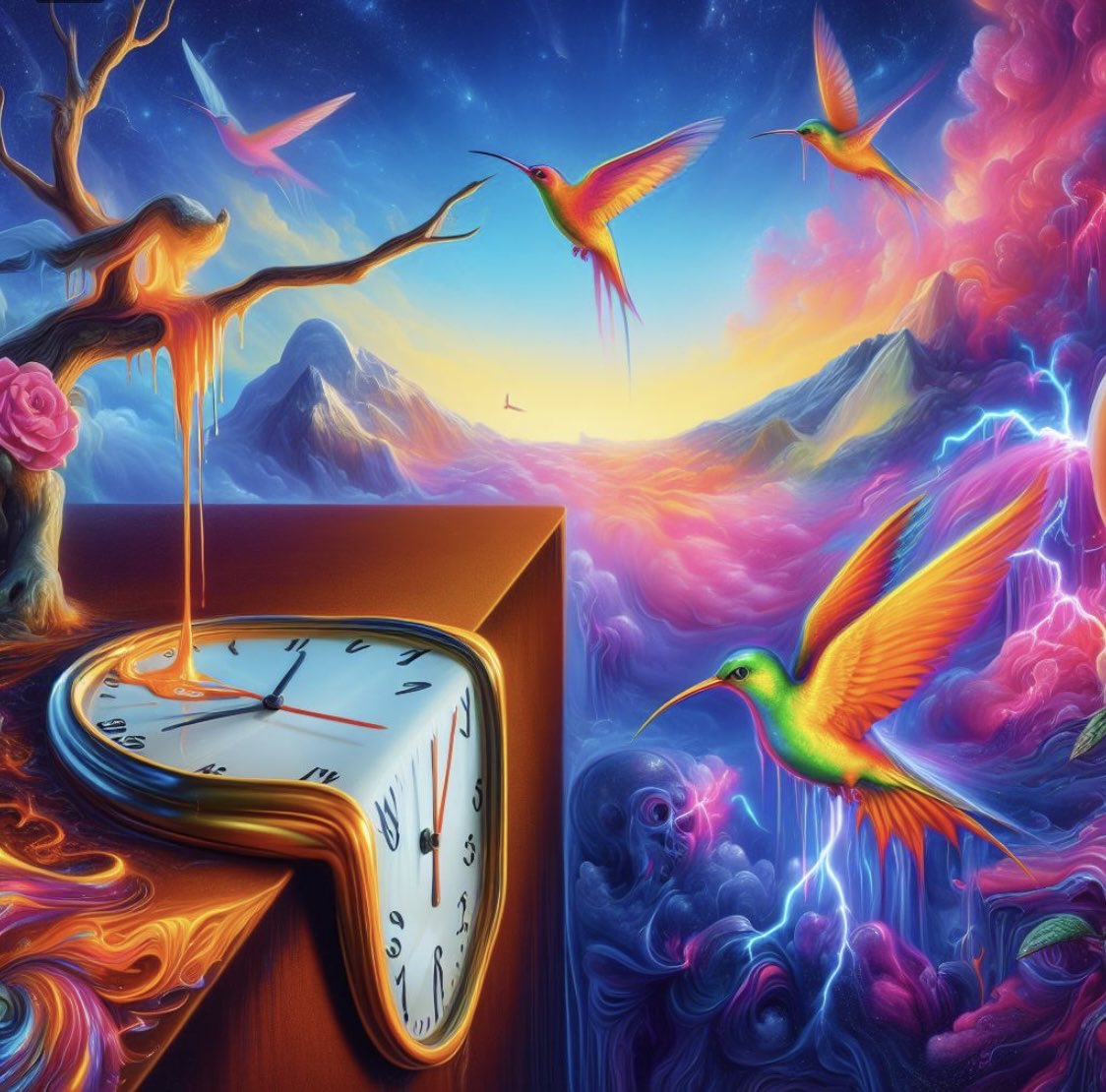Ainskyai's tweet photo. AI interpretation of Salvador Dali’s The Persistence of Memory (1931) by AinksyAI on DALL-E 3.
#aiartcommunity #MidjourneyAI #StarryAI #aiart #ainksyai #DALLE3 #AIartistcommunity #aiartist #AI #SalvadorDali #ThePersistenceOfMemory #Painting #Surrealism https://t.co/f1ULnb1cHx