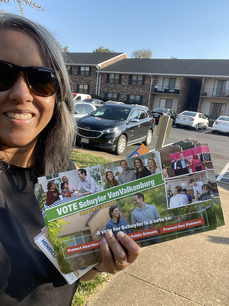 Turned my frown (from the Dolphins loss) upside down by knocking doors for @EqualityVA PAC-endorsed candidates @ScVanValkenburg, @SusannaSGibson and Madison Irving (running for Henrico School Board)!

Election Day is Tuesday November 7th! Vote.org/Virginia

#hatewontwin