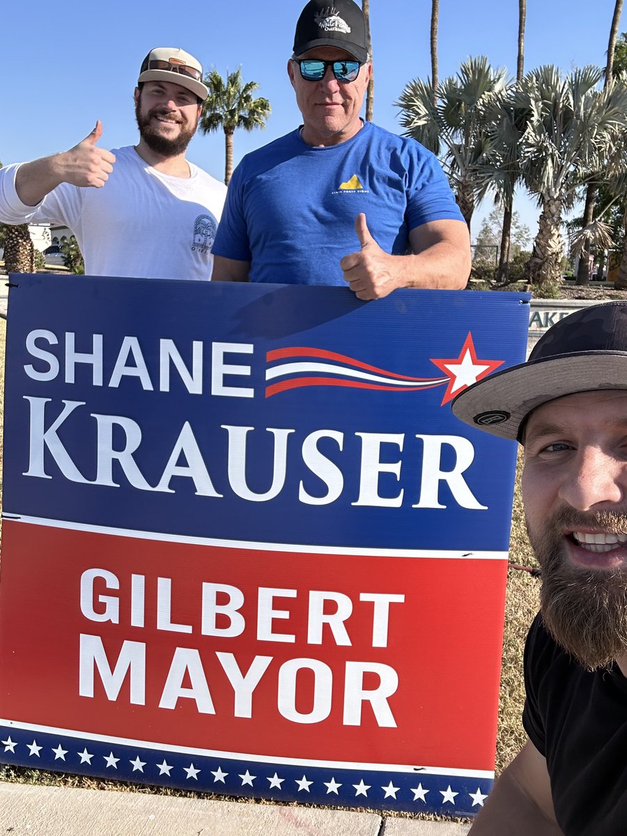 ShaneKrauser's tweet photo. Signs have been spotted around town. These are exciting, pivotal times!

https://t.co/qnYZ2zU7Jv

#shaneformayor #shaneforgilbert #thepeoplesmayor #liberty #freedom #constitution #gilbertaz #gilbertazmayor #arizona #election2024 #shanekrauser #azgop #gop #gilbertarizona https://t.co/IvXTG8Xbfw