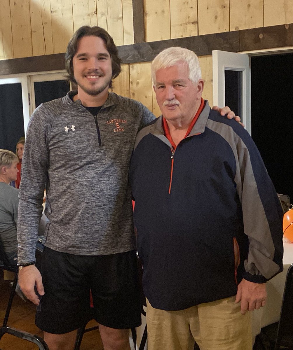pudrodeheaver's tweet photo. Tyler with his good friend Tom Bosley. It was nice to celebrate the retirement of one of the most influential people in my sons life. A one of a kind coach who’s teaching goes beyond the court. Very nice to have gained a life long  wonderful friend. https://t.co/vqKvRV564X