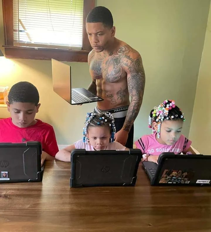 Me teaching my kids Linux because everyone must pay rent.
