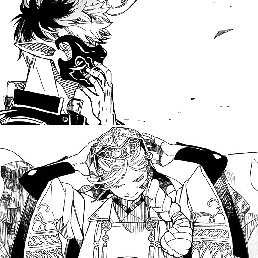 💙 Demon King Rin and Saio Shiemi 🌸
↳ from ch140 &amp; ch141