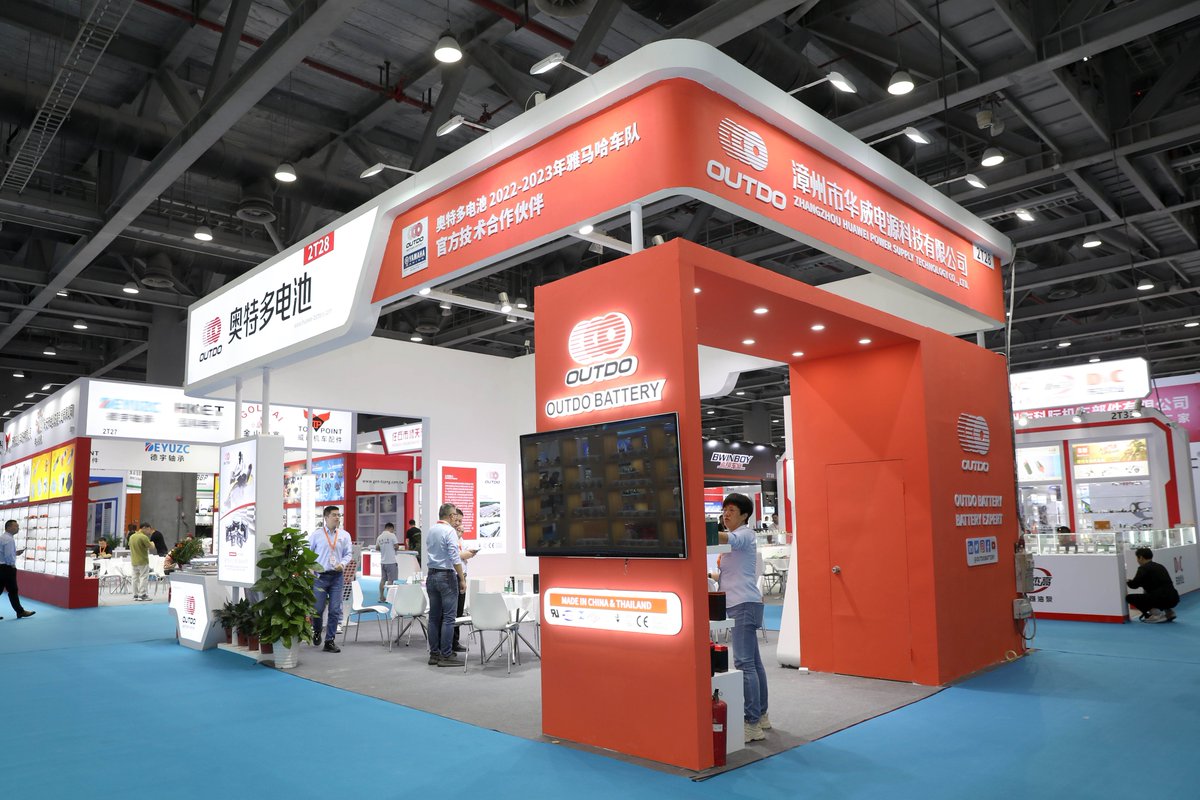 OUTDOBATTERY's tweet photo. 📢It was a pleasure to kick off an exciting 1⃣st day for the 👍China Motorcycle Parts Fair!
💐Don't miss the chance to meet 🔋#OUTDO at 📍Poly World Trade Center, Guangzhou, 👉booth 2T28!

#battery #motorcycle #yamaha #electronics #vehicle #energy #power #resources #storage #CMPF https://t.co/6oVKQ4uzuu