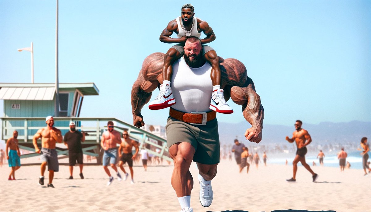 Rider57869287's tweet photo. #shoulderrides #gaymuscle #liftandcarry #shoulderriding #aimusclemen #aiart #musclebeast https://t.co/V0dbl6YxwA