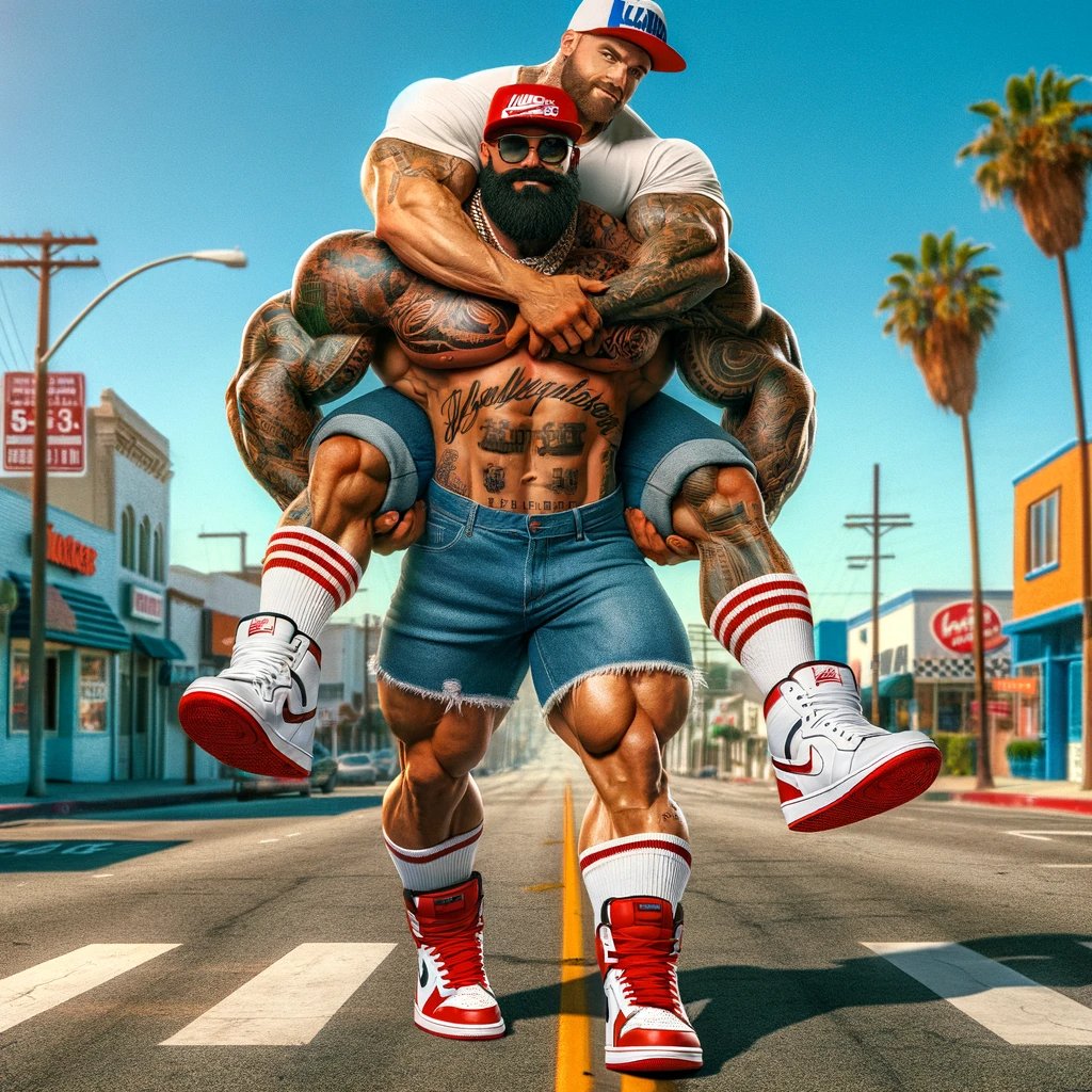 Rider57869287's tweet photo. #shoulderrides #gaymuscle #liftandcarry #shoulderriding #aimusclemen #aiart #musclebeast https://t.co/V0dbl6YxwA