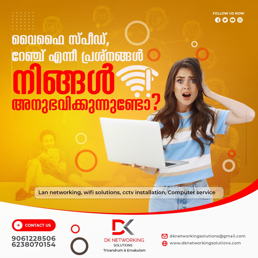 Ernakulam and Trivandrum
Contact us ! Call: 9061228506 

#dknetworkingsolutions #dineeshkumarcd
