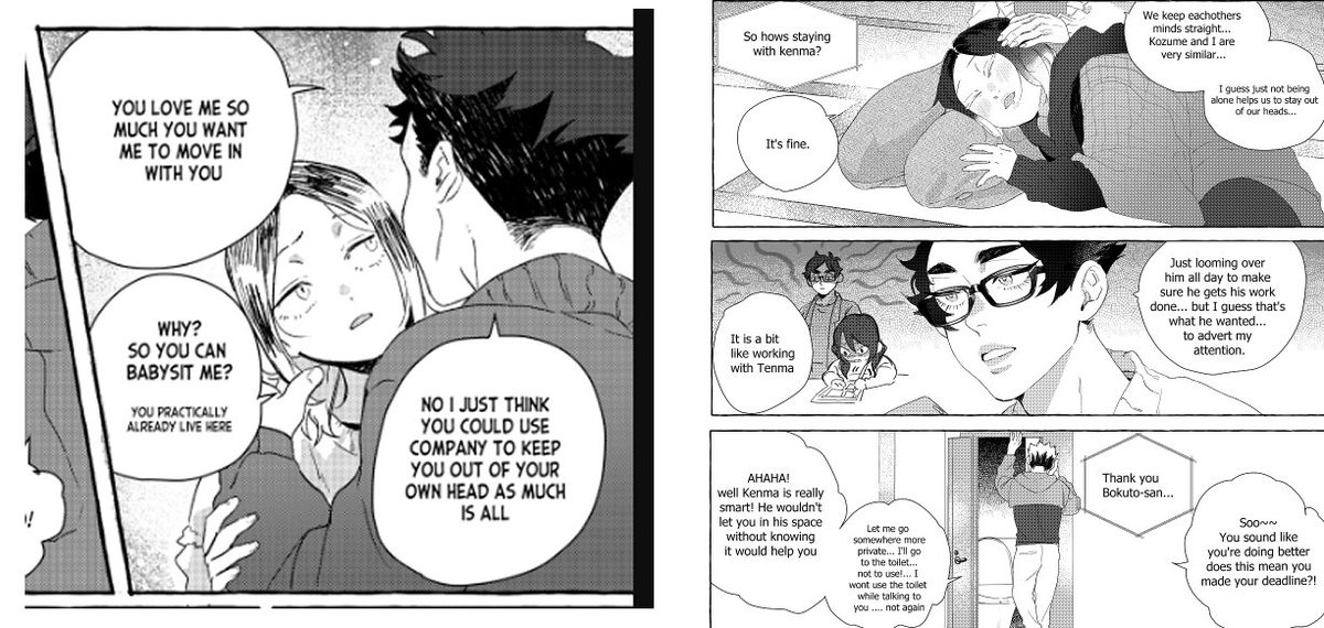 some "a lot on my mind' and "everything is fine" scenes that connect