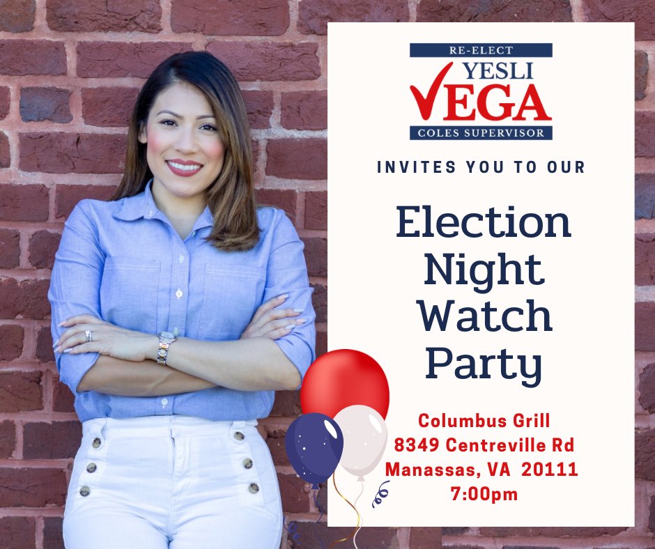 yestoyeslii's tweet photo. Friends, family, supporters, I can’t say it enough, THANK YOU!!! Please join us if you can Tuesday night at our watch party.
❤️Yesli Vega
#YesToYesli
#ColesDistrict https://t.co/svF84smbbS