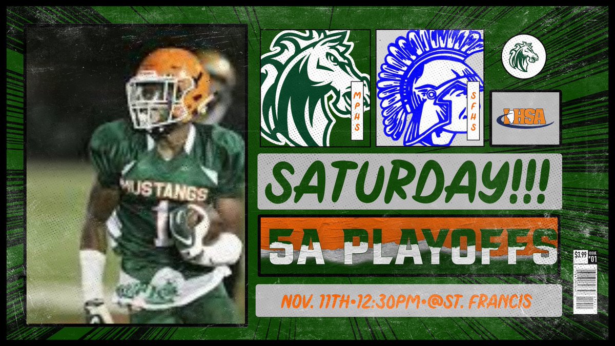 EMPEHIAthletics's tweet photo. 📣 Game Time! @_MP_Football will travel to @SFHSFBWheaton for the 5A IHSA Q-Finals this Sat. Kickoff is set for 12:30pm! #empehi #MPisIB #ULeaveMPMPWillNotLeaveU
@morganparkad @Chris_CJ @CPLAthletics @EDGYTIM @Tim_OBrien10 @michaelsobrien @mikeclarkpreps @Millar_S @EMPEHI4Ever https://t.co/tU2VWiwhKR