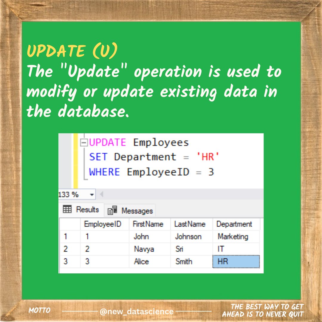 newdatadiary's tweet image. Follow @new_datascience for everyday learning! #SQL #Dataanalytics #Datascience #database #python #math #machinelearning