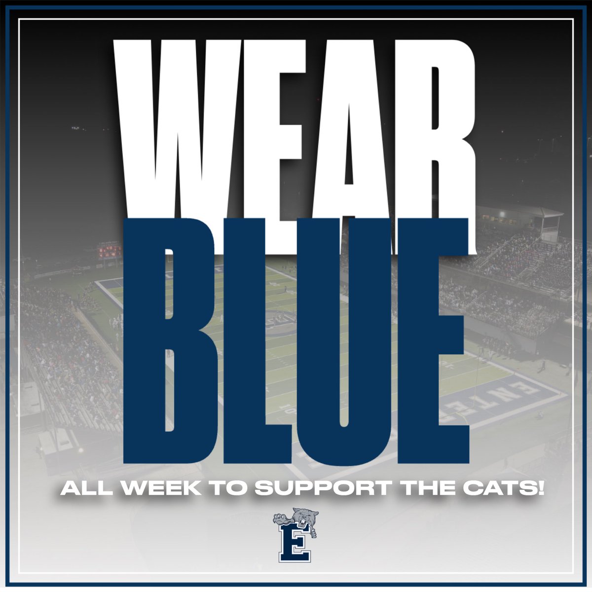 A reminder to WEAR BLUE all week to support the Cats!! | #GoCats | #PaintTheTownBlue