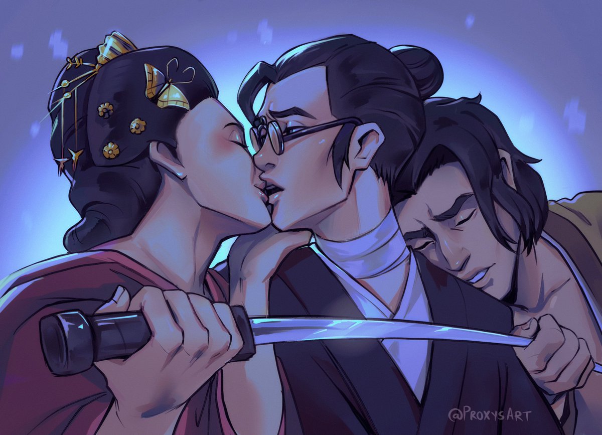 ProxysArt's tweet photo. Had to draw the trio #BlueEyeSamurai https://t.co/xeXzC0IsH9