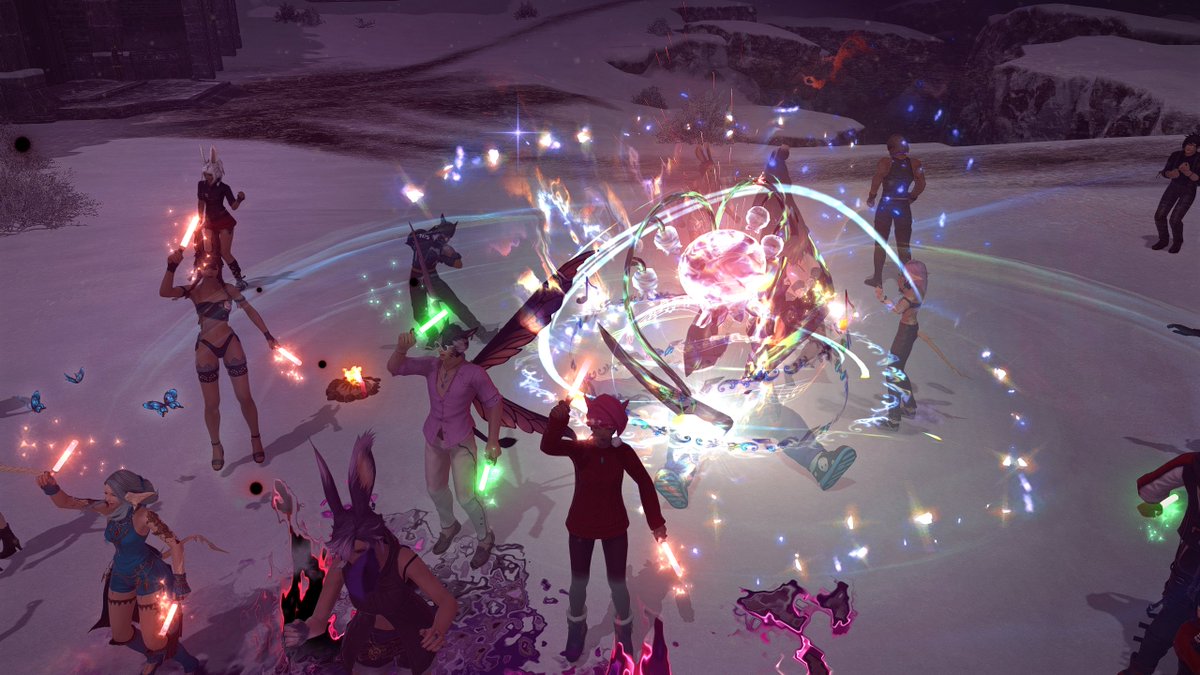 blueZhift's tweet photo. Getting wild here at EDF with @DJ_Blaugrana bringin it home HARD! #EDF9 #EDFIX #ffxiv #ff14 #screenshot https://t.co/0BPphxRsQw