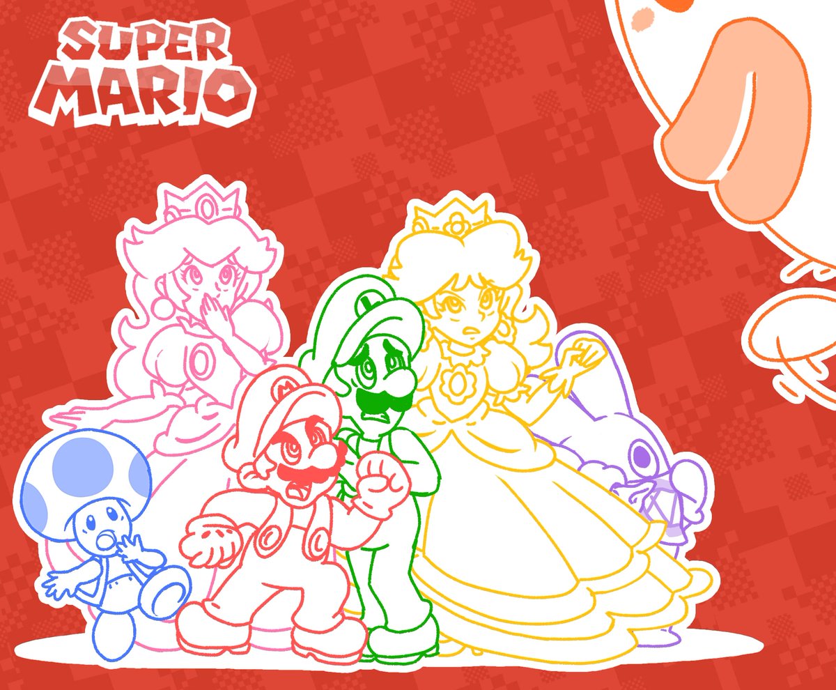 DaisiesOnAutumn's tweet image. I really think this should be the main cast of every Mario, I loved how in 3D world the characters were color coded and I think these characters have a good color balance:

❤️Mario
💚Luigi
💗Peach
💛Daisy
💙Blue Toad
💜Nabbit

#Mario #SuperMario #MarioBros #SuperMarioBros