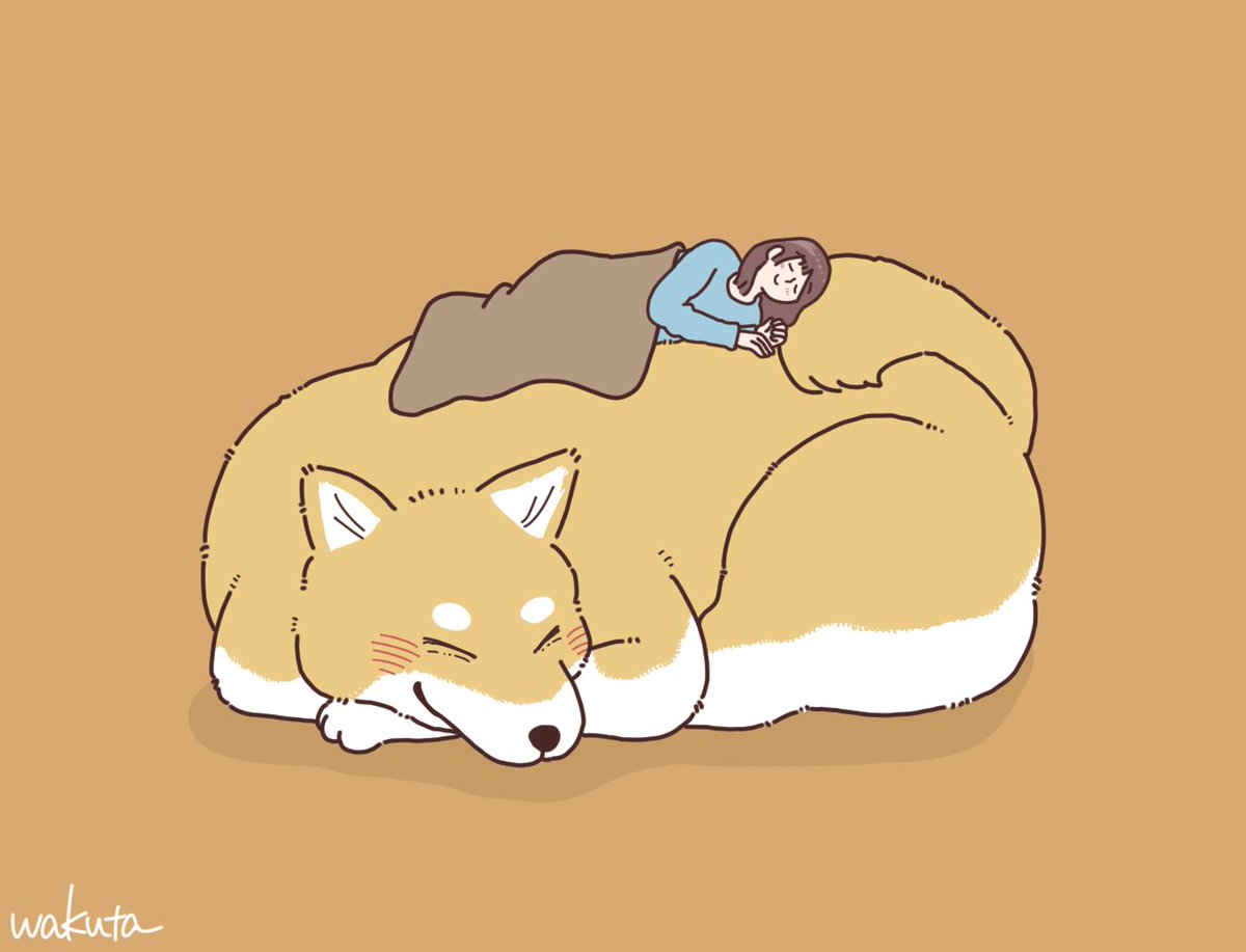 「ベッドが柴犬だった場合。 #柴犬の場合 」|wakuta│イラストレーターのイラスト