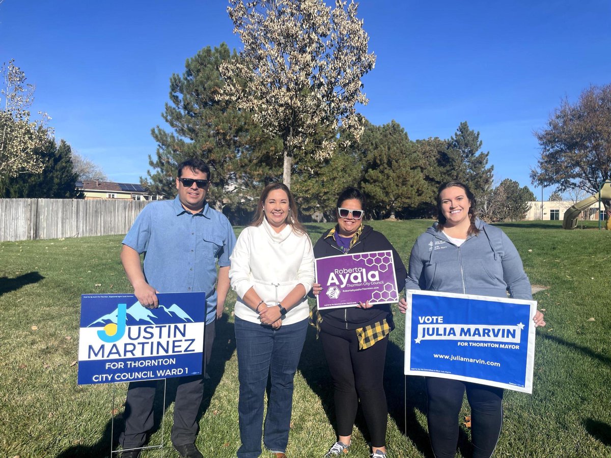 There’s no sitting this one out. Glad to join these candidates in Thornton getting out the word before #ElectionDay. Have you turned in your ballot? 🗳️
