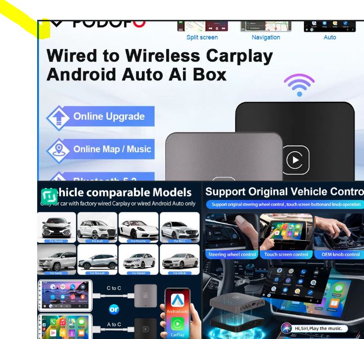 smartgearselect's tweet image. odofo Android Auto AI Box Wireless Android Auto Adapter Carplay Dongle Bluetooth WIFI Plug .
Click here!
s.click.aliexpress.com/e/_DDfC2Vh
#carenthusiast #CarCare #CarCareExperts #carcareproducts #CarCareTips #carcarespecialist #carandroid#smartpeoplechoices