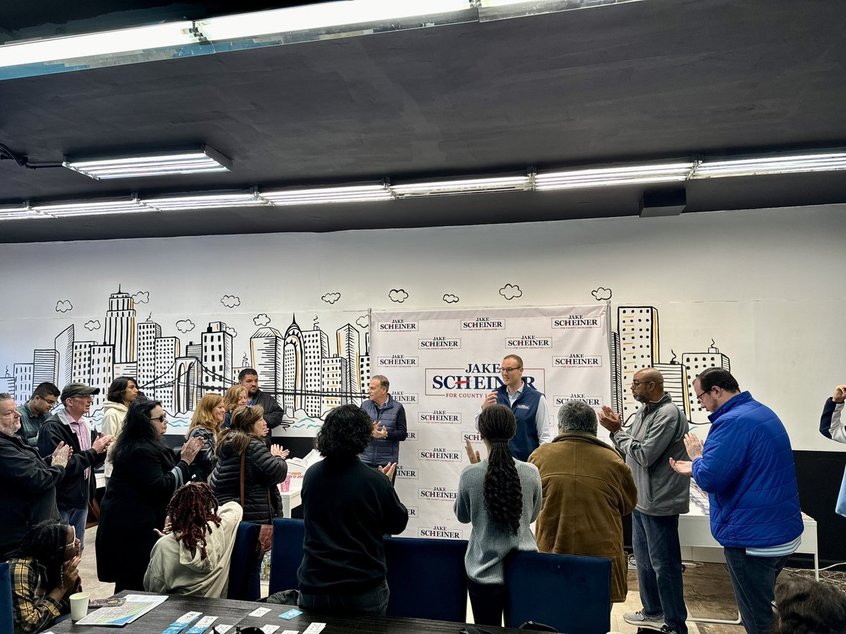 jnscheiner's tweet photo. Nothing’s slowing us down! Our campaign was in full force today knocking on doors and making calls to voters. It’s clear that voters are ready for a change in local leadership. Thank you to Chairman Jacobs for rallying our volunteers! https://t.co/3y1XBg3HeY