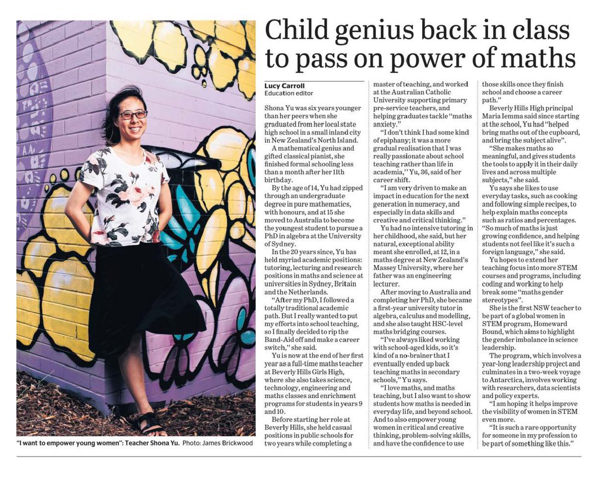 Read about our very own Ms Yu’s journey in education in today’s Sydney Morning Herald.
