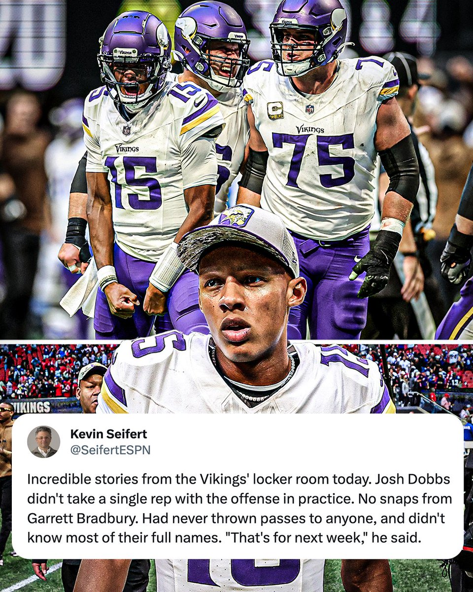 Welcome to Minnesota, Josh Dobbs 😅 

(h/t <a href="/SeifertESPN/">Kevin Seifert</a>)