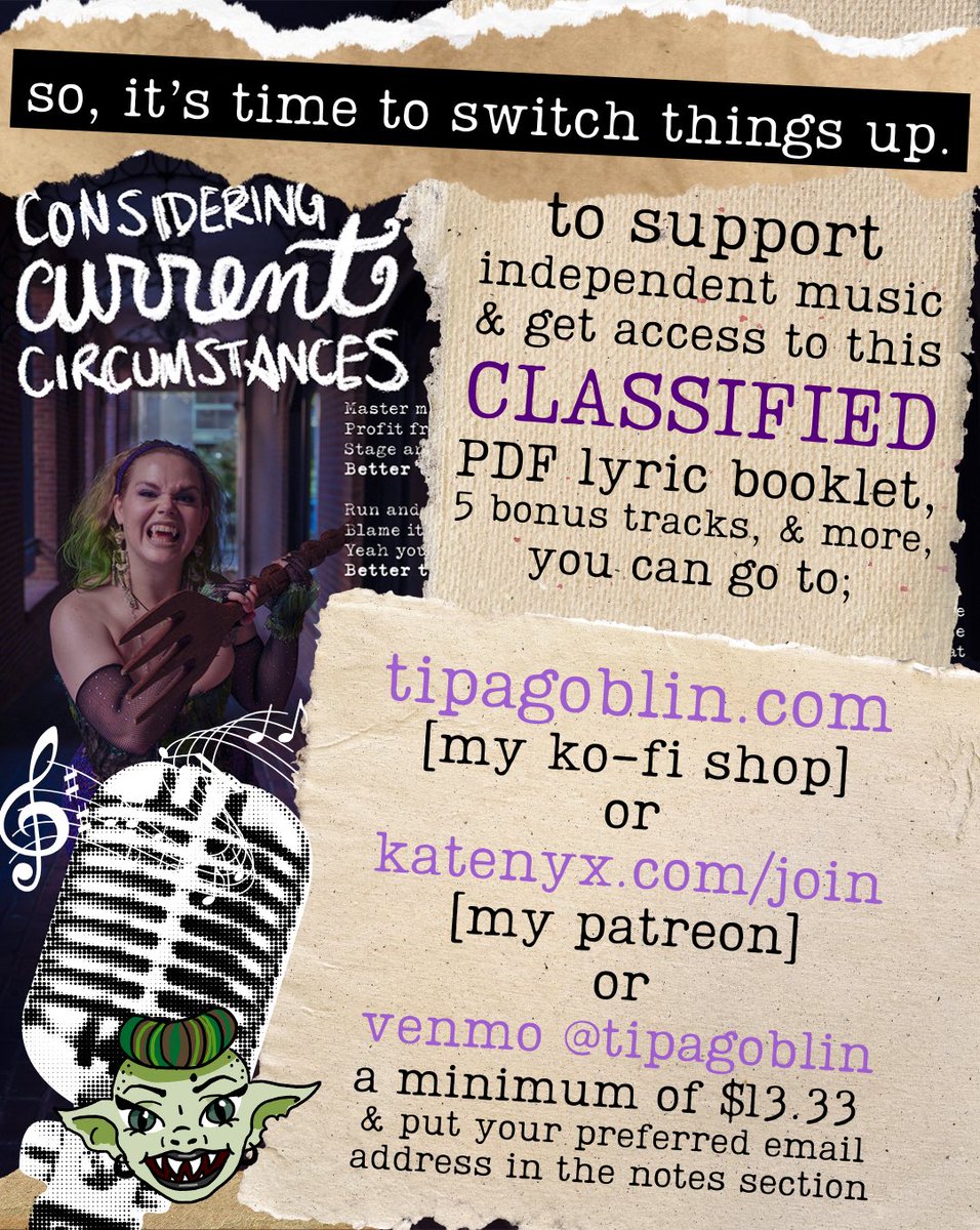 as the landscape for independent musicians shifts &amp; changes, I’m trying to future proof my situation. If you’ve enjoyed my album and would like access to a lyric booklet I spent way too much time on, here’s how you can make that happen. Your support means the world. ♥️