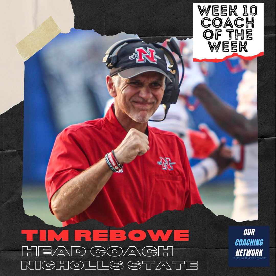 Our Coaching Network | A Football Coach Community (@ourcoachingnet) on Twitter photo πWeek 10 Head Coach of the Week π
Following <a href="/Nicholls_FB/">Nicholls Football π</a>'s 45-32 win against 4th Ranked UIW, <a href="/Timrebowe/">Tim Rebowe</a> is our National FCS Head Coach of the Weekπ
Huge win against a highly ranked opponentπ
Coach of the Weekπ§΅π πWeek 10 Head Coach of the Week π
Following <a href="/Nicholls_FB/">Nicholls Football π</a>'s 45-32 win against 4th Ranked UIW, <a href="/Timrebowe/">Tim Rebowe</a> is our National FCS Head Coach of the Weekπ
Huge win against a highly ranked opponentπ
Coach of the Weekπ§΅π