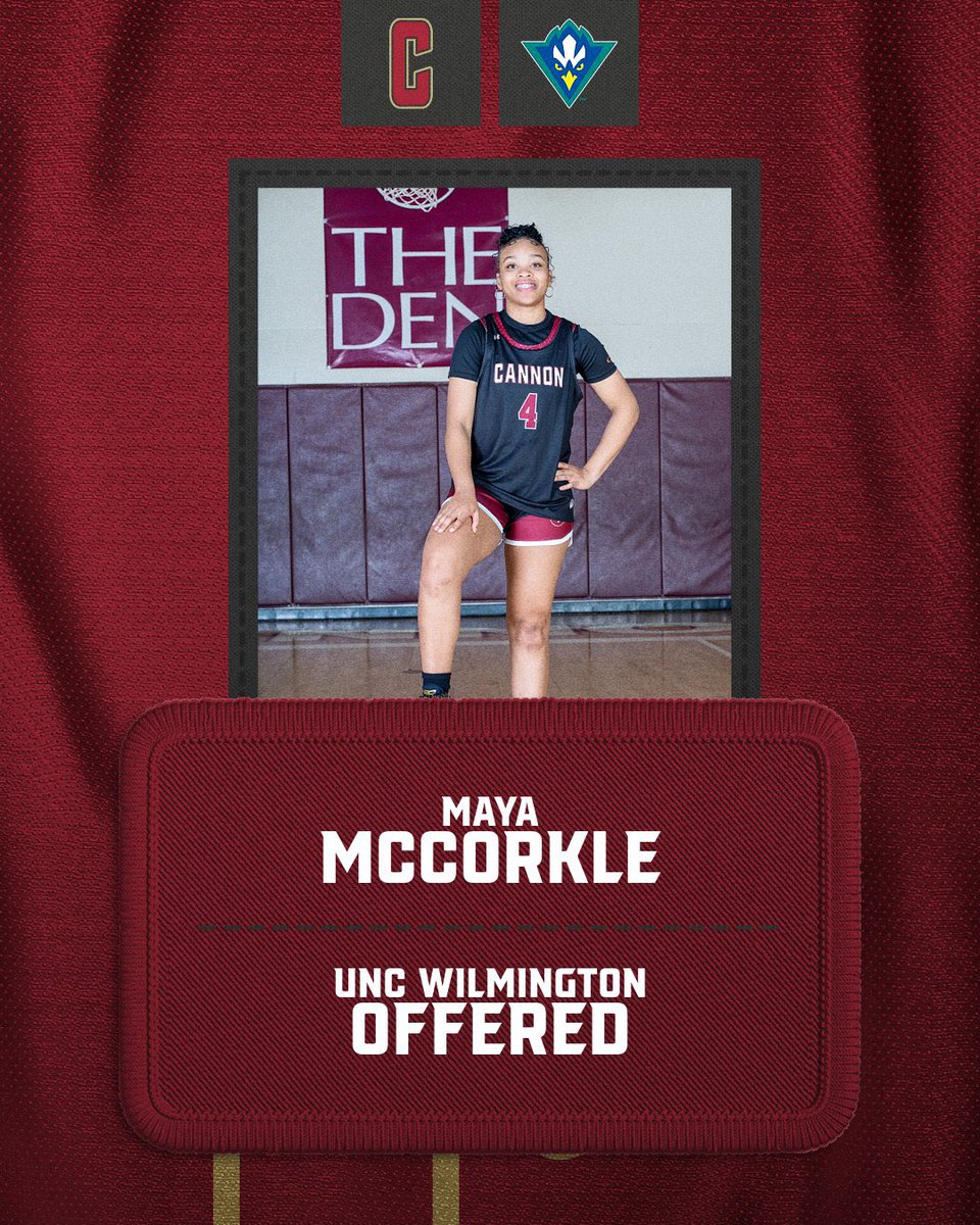 π Cannon School Girls Basketball π (@cannon_gbb) on Twitter photo Congratulations <a href="/MccorkleMaya/">Maya McCorkle</a> on earning an offer from @UNCWwomenshoopsβΌοΈ
#3D
#LeaveALegacy Congratulations <a href="/MccorkleMaya/">Maya McCorkle</a> on earning an offer from @UNCWwomenshoopsβΌοΈ
#3D
#LeaveALegacy