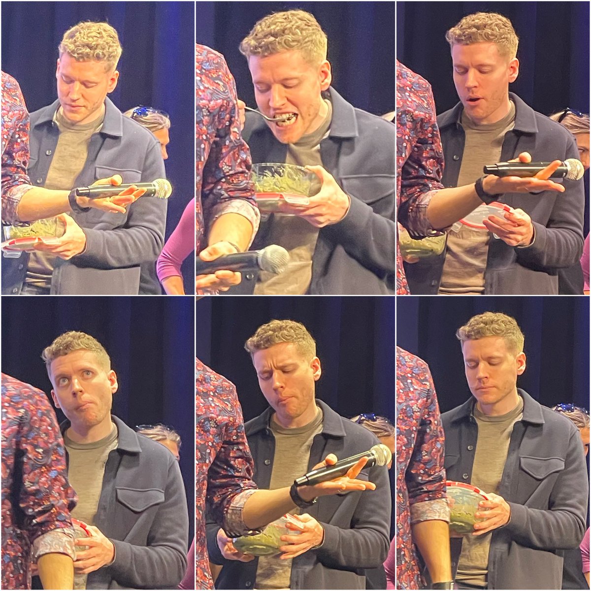 perlar's tweet photo. @ArmstrongTaran @Pooyaism Eating slop in 6 photos 🥄 #rhap #rhaplive https://t.co/yWJYGA5h59