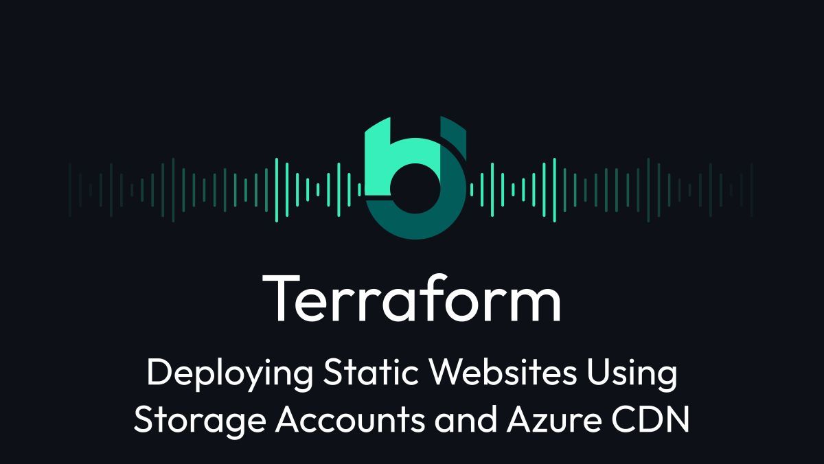JorgeBernhardt's tweet image. Terraform - Deploying Static Websites Using Storage Accounts and Azure CDN
buff.ly/47gdKwK
#AzureBlobStorage #AzureStorage #Azure #Microsoft #MSCloud #MicrosoftAzure #AzureCloud #iac #Terraform
