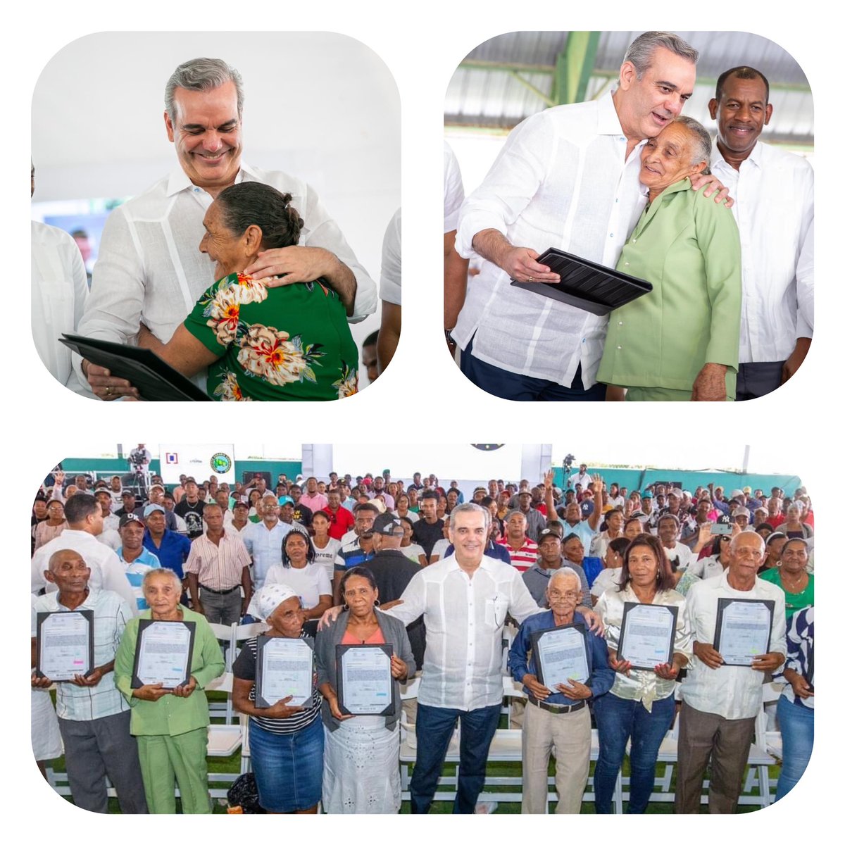 Smailin92's tweet photo. Abinader entrega 1,188 títulos de propiedad en Elías Piña y Dajabón

Un presidente del pueblo y para el pueblo.

Ah! y lo mejor de todo NO ROBA.

#LuisSigue
#NoHayCompetencia https://t.co/uA1Mjbw6w6