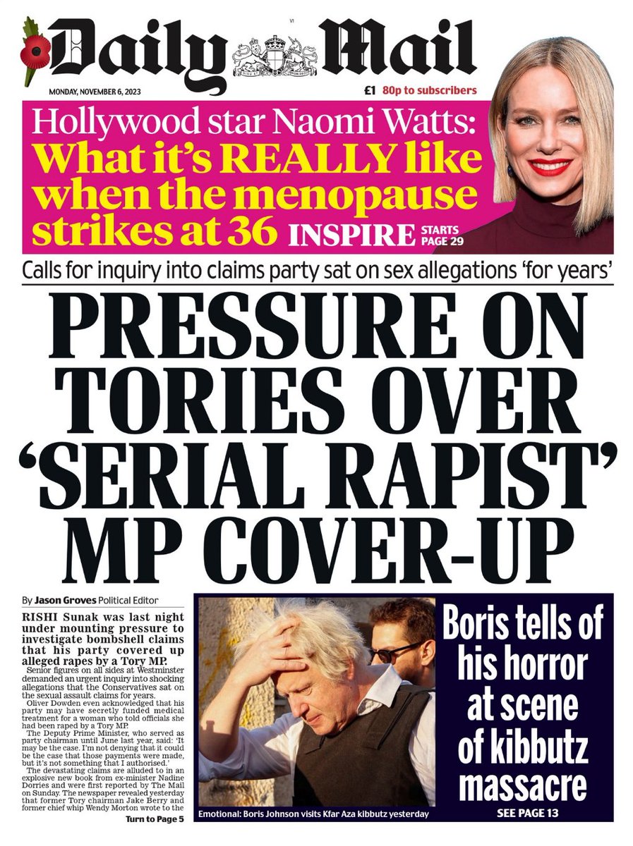 Twisting the knife on Sunak whilst simultaneously promoting the activities of the lying bloater who covered everything up. 
#ToriesOut486 #GTTO #JohnsonTheLiar #DailyFail