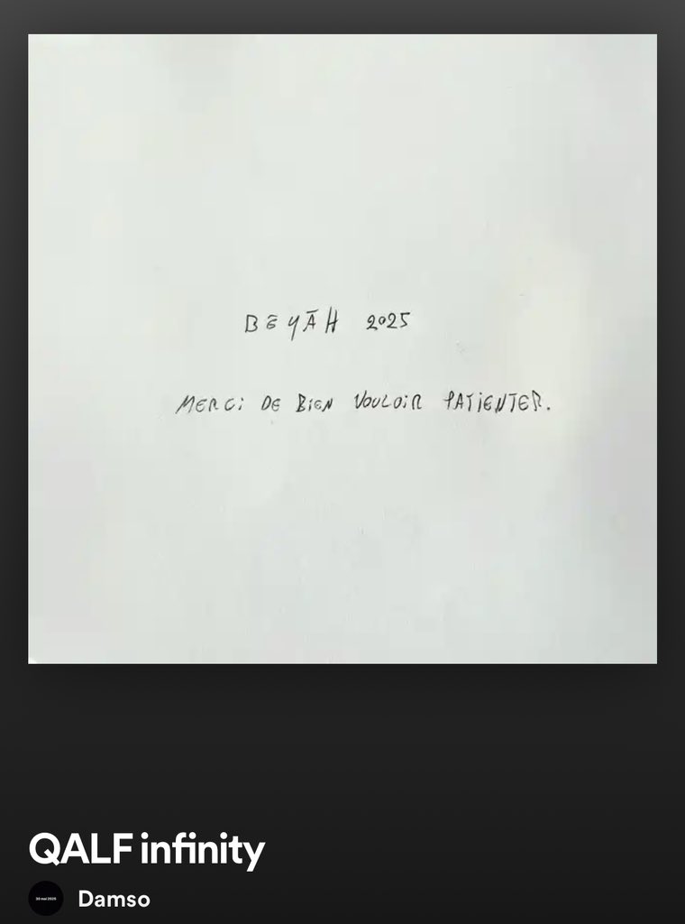 Kulturlesite_'s tweet image. 🚨OFFICIEL 

DAMSO annonce la sortie de son PROCHAIN album « BEYAH » pour 2025 !

L’artiste vient de rajouter QALF : infinity sur les plateformes avec les versions live !
