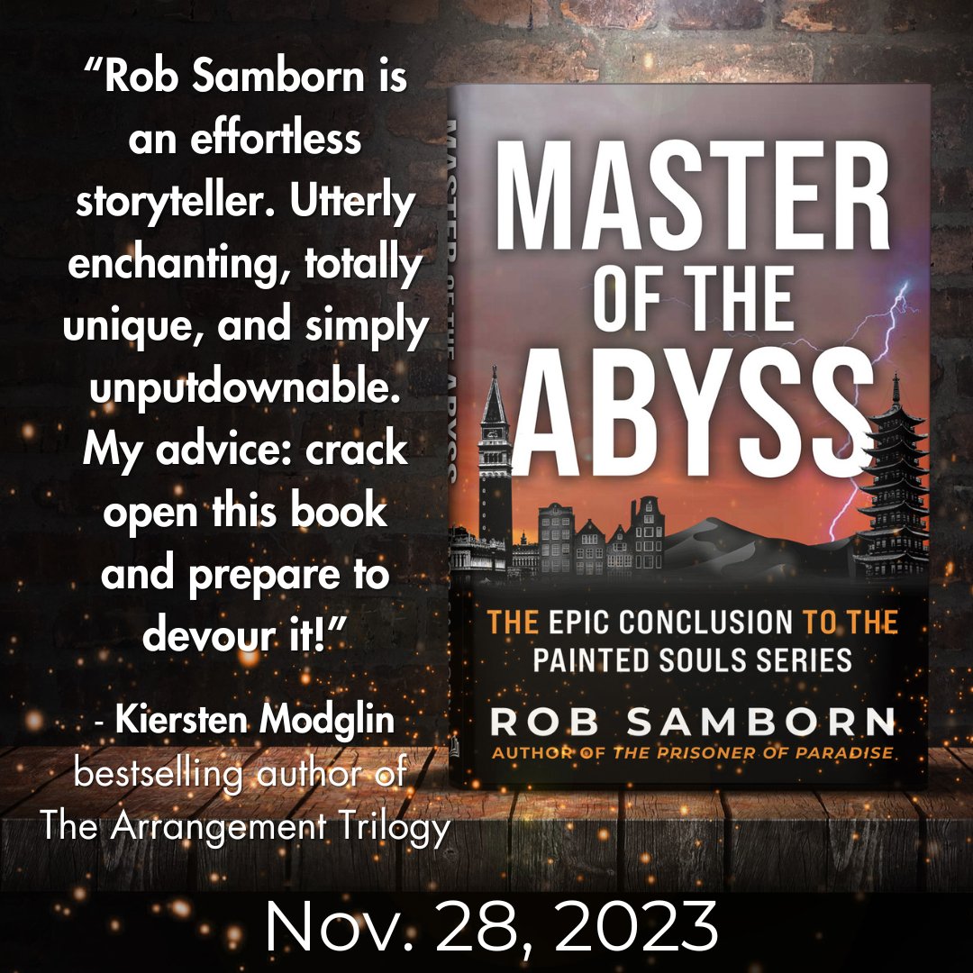 This book is on fire!

Thank you <a href="/kmodglinauthor/">Kiersten Modglin</a> for this incredible review!

Master of the Abyss releases Nov. 28. 2023. 

Haven't read the first books yet? Check out The Prisoner of Paradise and Painter of the Damned.

#books #BookTwitter #booktwt #writerslift #read #write