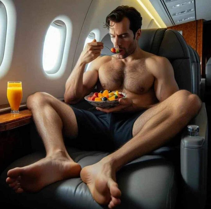 AI got my Henry Cavill barefoot, freeballing on a plane fantasy covered. https://t.co/tU6ttLtT3e