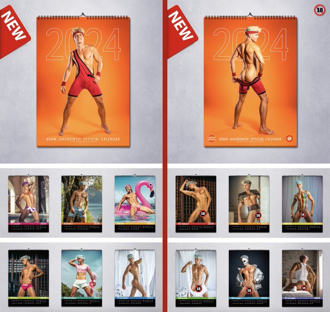 My 2024 calendar is still available 😏🤤 Go to: https://t.co/4fZYFfLvFj  There are two versions - standard<a href="/tag/pridemonth"class="tags"><span>#pridemonth</span></a>