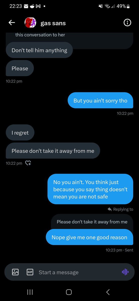 SidesSoft's tweet photo. Cheating on your gf just to get to me? Hell naw https://t.co/iTJMmBubaX