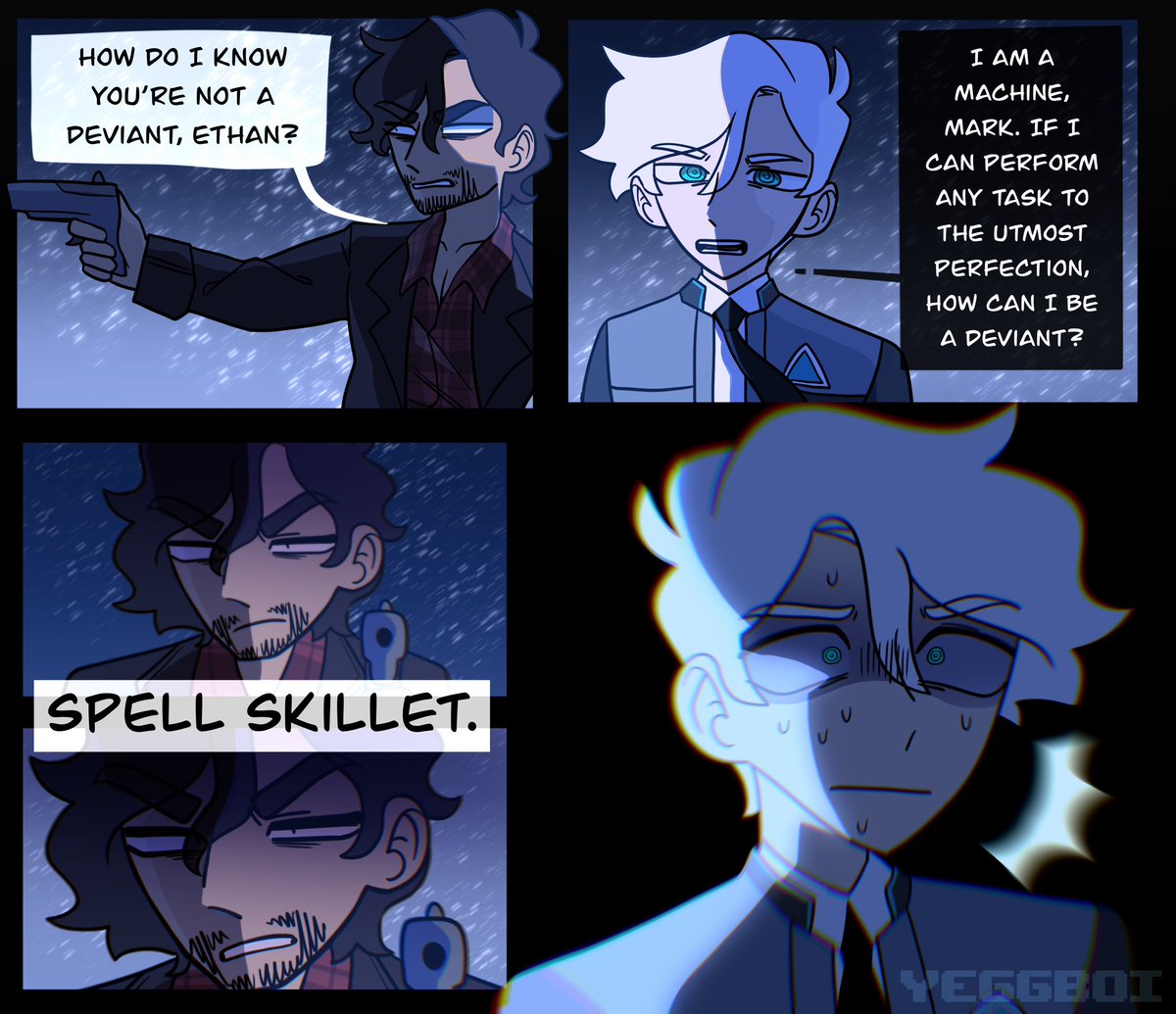 Yeggmori's tweet image. A small follow up comic I made ✌️// #UnusAnnus