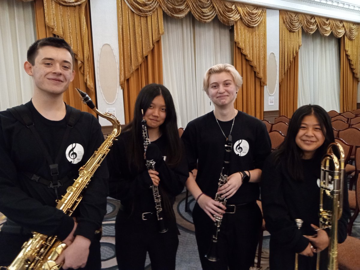 Congrats to these four amazing students for representing GBDSS at the <a href="/ON_Band/">ONBand</a> Ontario Provincial Honour Band (an auditioned group of the top high school students)!  

Yesterday, they performed at the OMEA conference in Niagara Falls. It was an incredibly moving performance!
