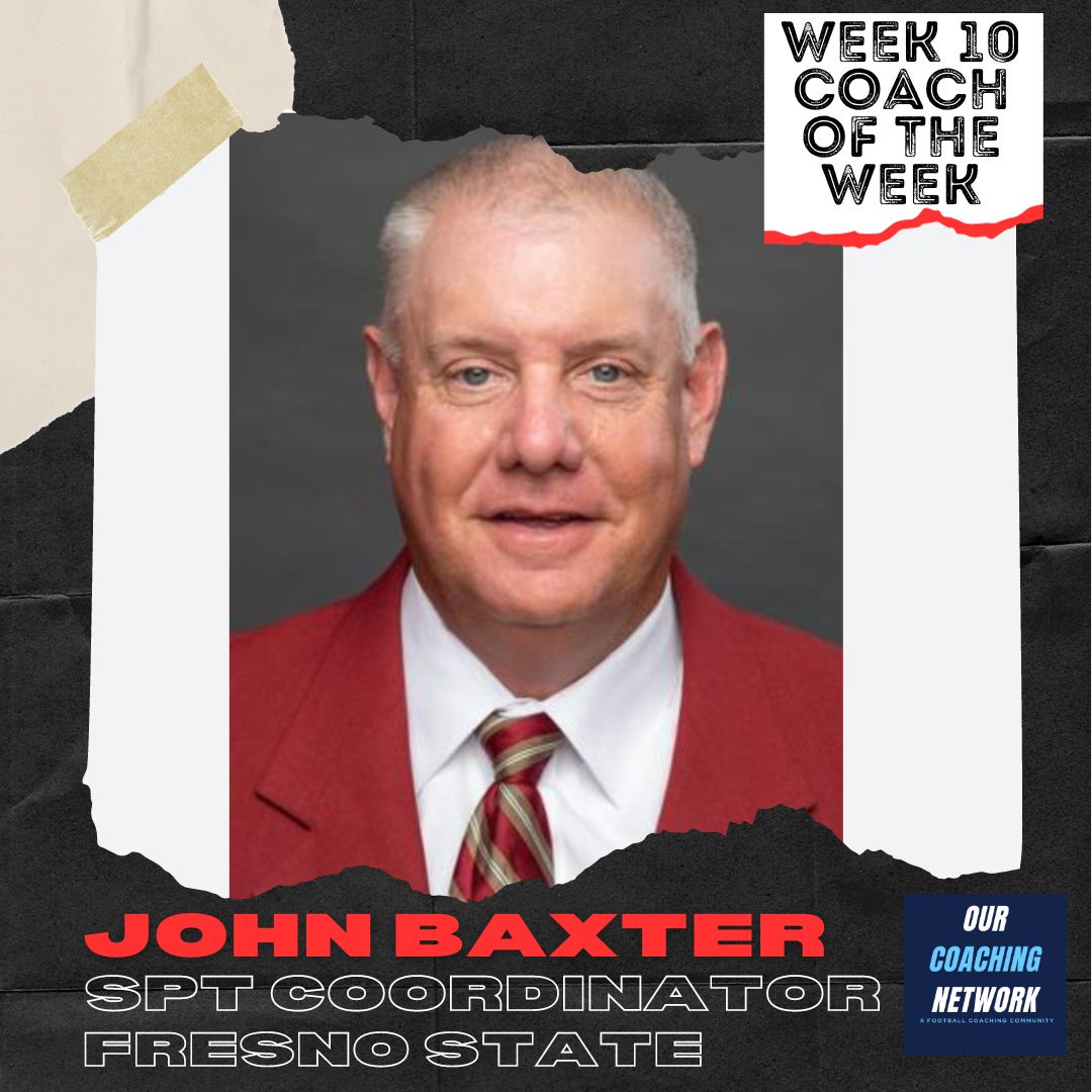 🏈SPT Coordinator of the Week 🏈

Following <a href="/FresnoStateFB/">Fresno State Football</a>'s 37-30 win vs Boise St, <a href="/CoachJohnBaxter/">CoachJohnBaxter</a> is our National FBS SPT Coordinator of the Week👏

Had a huge 95 yard KOR TD to end the 1st half, avg ~40/punt (3 inside the 20), &amp; were 7/7 on FG/PAT📈

Coach of the Week🧵👇