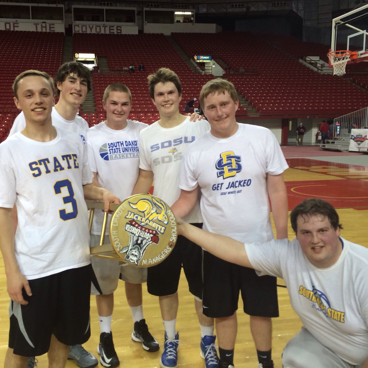 NathanGiese's tweet image. In honor of the return of college basketball tomorrow, flashback to the winners of inaugural SDSU/USD managers game for the golden stool. 

I was a minus-7 in 3 minutes, airballed a 3 then took stats the rest of the game. 

Happy hooping, everyone!